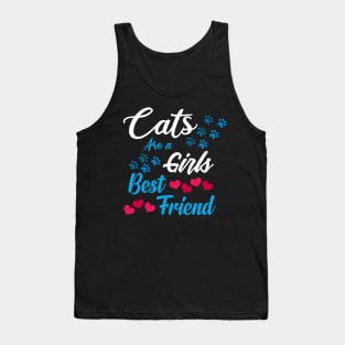 cats are a girls best friend Tank Top